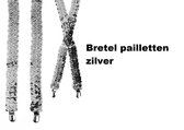 Bretel Pailletten zilver - Festival glitter and glamour thema feest verjaardag