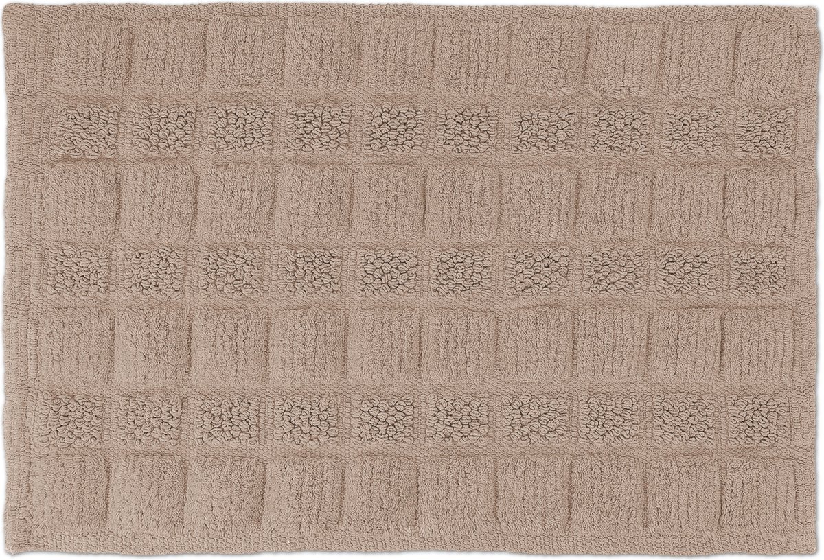 Relaxdays badmat antislip - badkamermat 60x40 cm - uitstapmat - douchemat - wasbaar - bruin