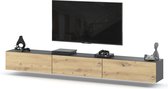 AZ-Home - TV Meubel -Young 300 cm - TV Kast - Antraciet/Eiken- Zwevend