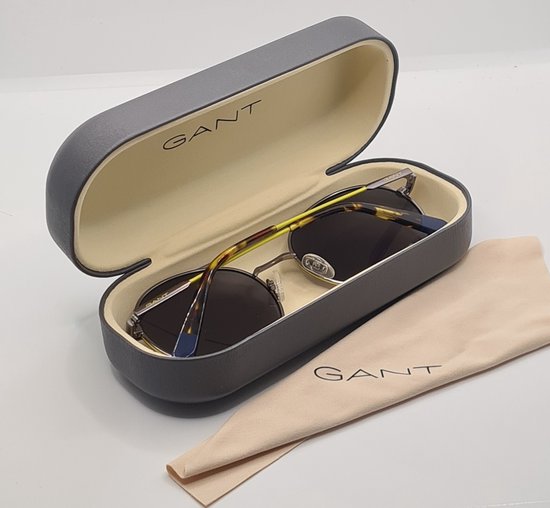 GANT Dames Mannen ronde zonnebril met grijze glas GA7117/S 08A / GANT accessoire / Klassieke Stijl Ronde Frame Zonnebril Unisex UV400 Bescherming Ultra Licht / unisex GANT sunglasses / lunettes de soleil / mooi chique cadeau / Aland optiek van GAN — afbeelding 5