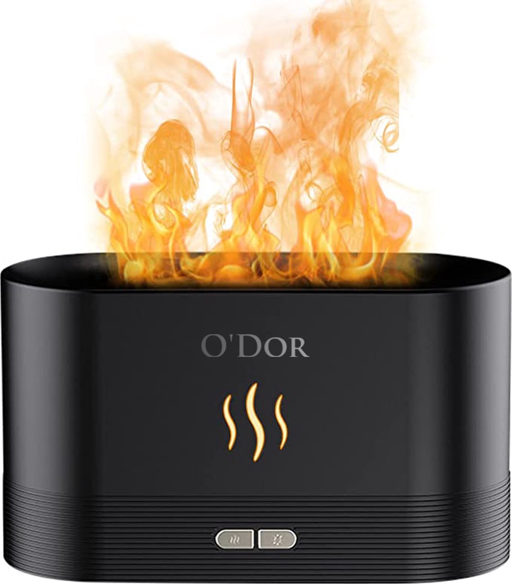 Goedkoopste O'dor® Flame Diffuser - Geurvernevelaar - Geurverspreider - Aroma Diffuser met Vlam Effect
