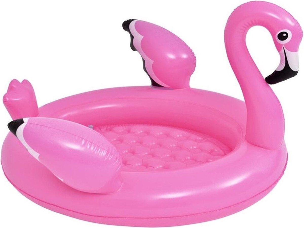 Oneiro's Luxe Baby opblaaszwembad Flamingo | 108x95x65cm - zomer - tuin - spelen - speelgoud - buitenspeelgoed - zwembad - zwemmen - zomer - intex - tuinaccessoires - koelen - opblaasbaar