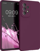 kwmobile telefoonhoesje geschikt voor Samsung Galaxy A53 5G - Hoesje met siliconen coating - Smartphone case in bordeaux-violet