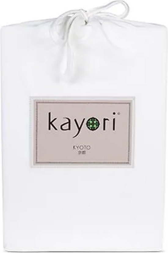 Kayori Kyoto - Topper Hoeslaken Jersey - 200x200/220 Wit