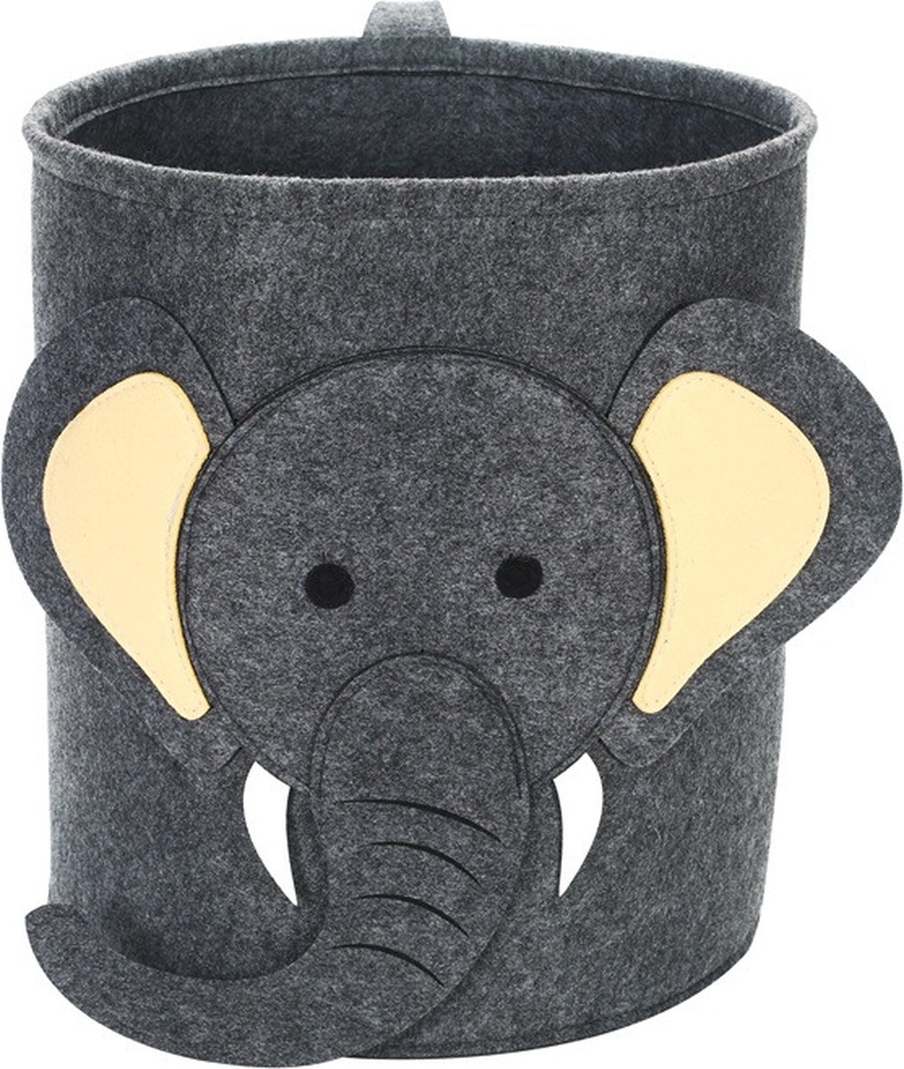 Kinderkamer Wasmand – Opbergmand voor Speelgoed en Wasgoed – Olifant Design – Lichtgewicht & Inklapbaar – Baby & Kind