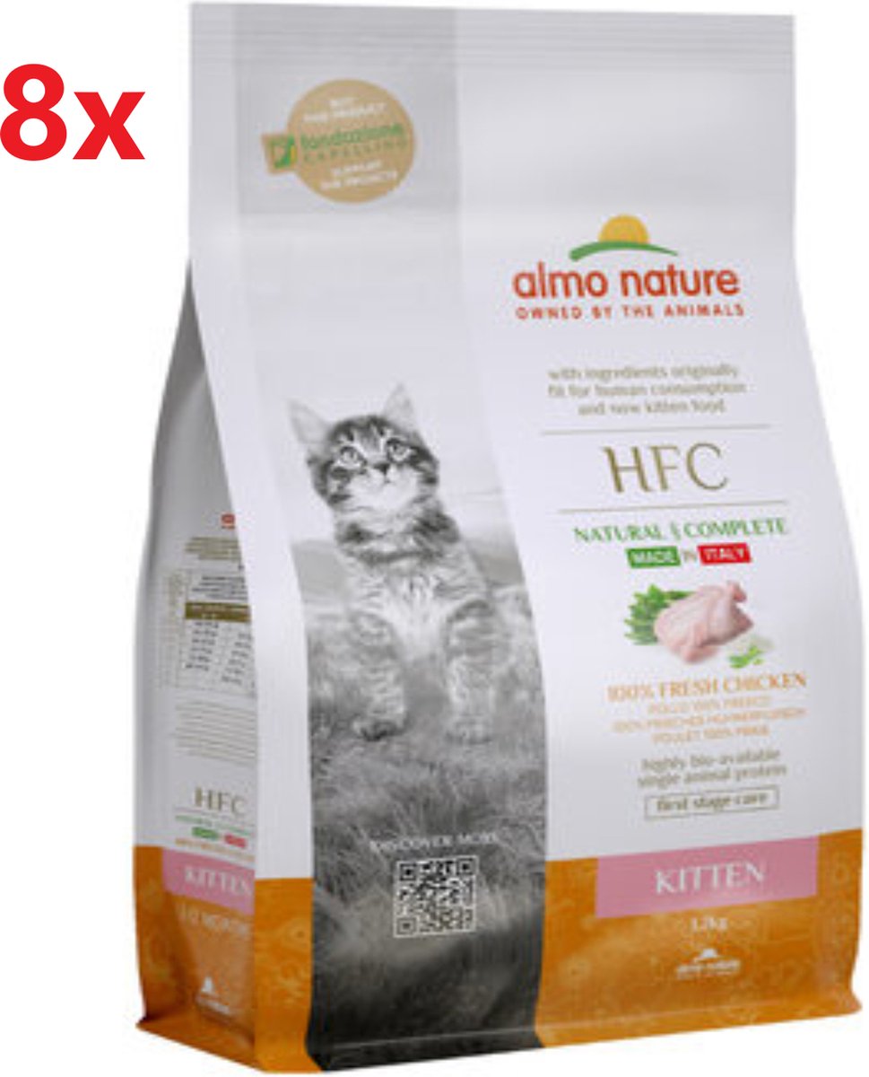Almo Nature HFC Katten Droogvoer - Kitten Kip - 8x1,2kg