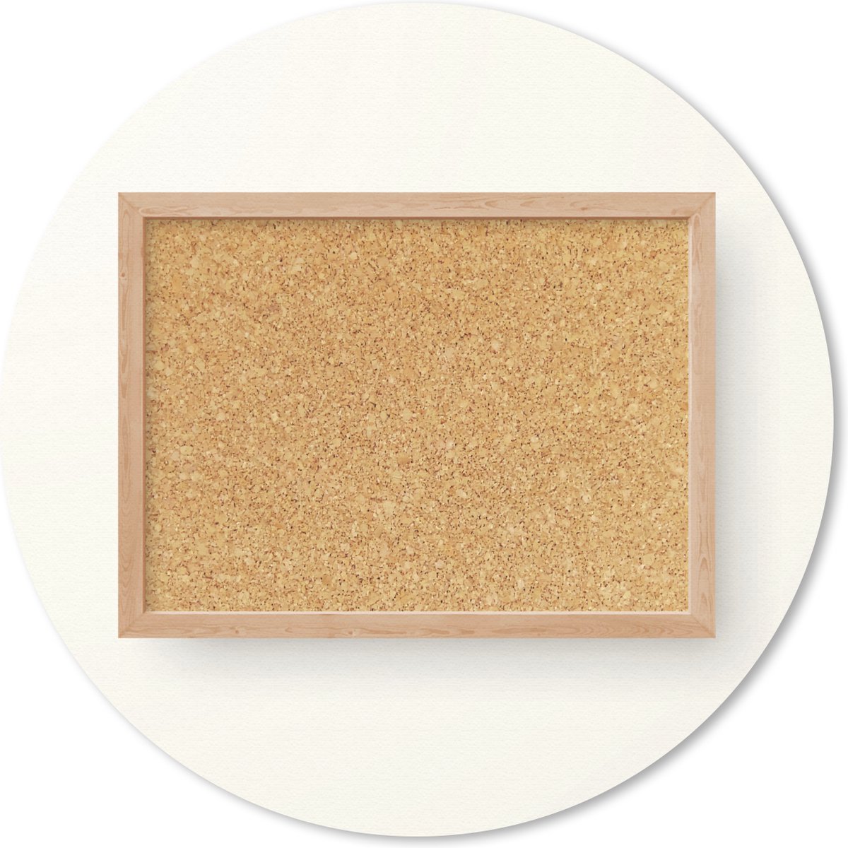 Muismat rond 50x50 cm - Mousepad Een klein bordje met een kurkstructuur - Ronde muismatten
