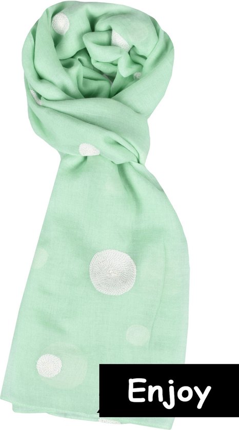 foulard -vert menthe -matières naturelles -allongé | bol