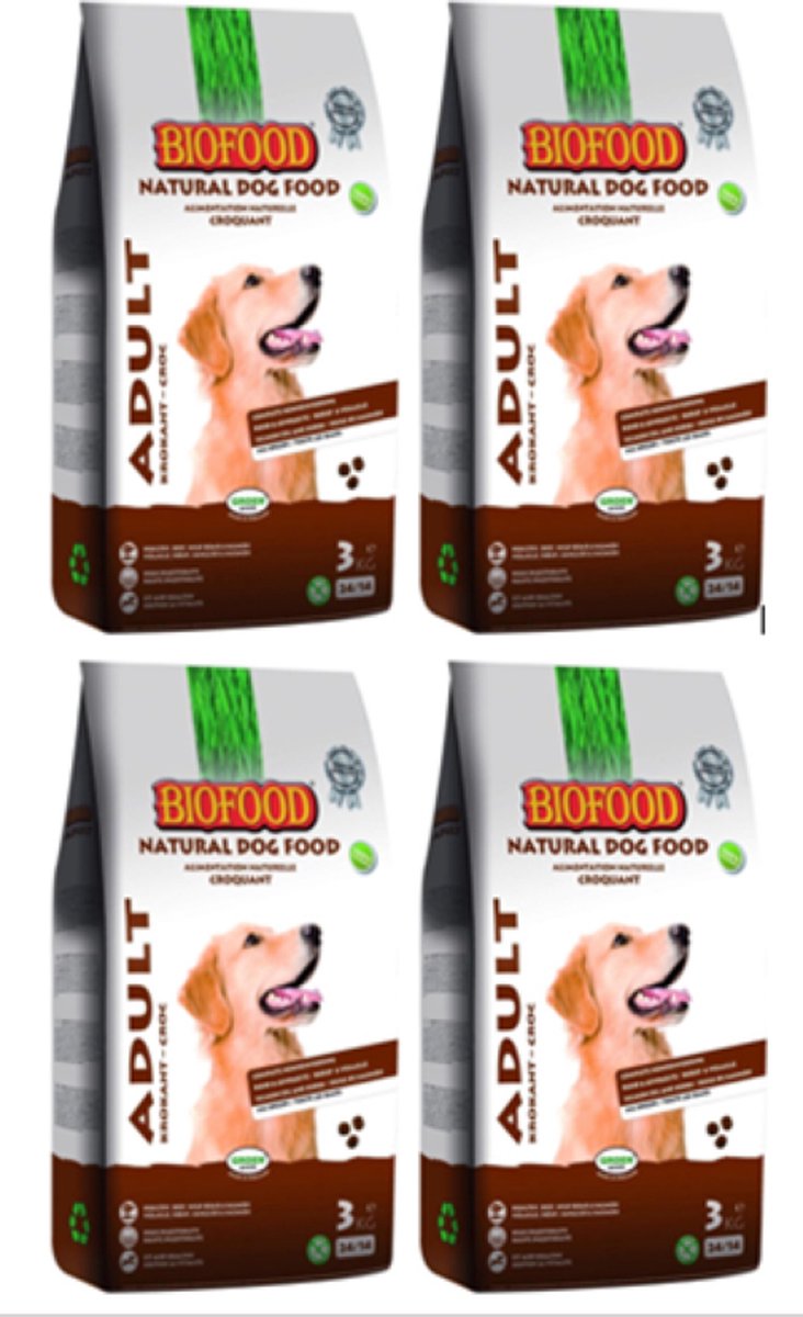 4x Biofood Krokant - Hondenvoer - 3kg