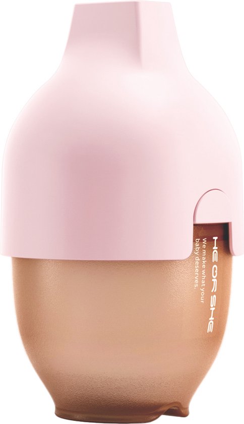  - HeorShe babyfles siliconen roze 160ml