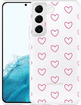 Galaxy S22+ Hoesje Kleine Hartjes - Designed by Cazy