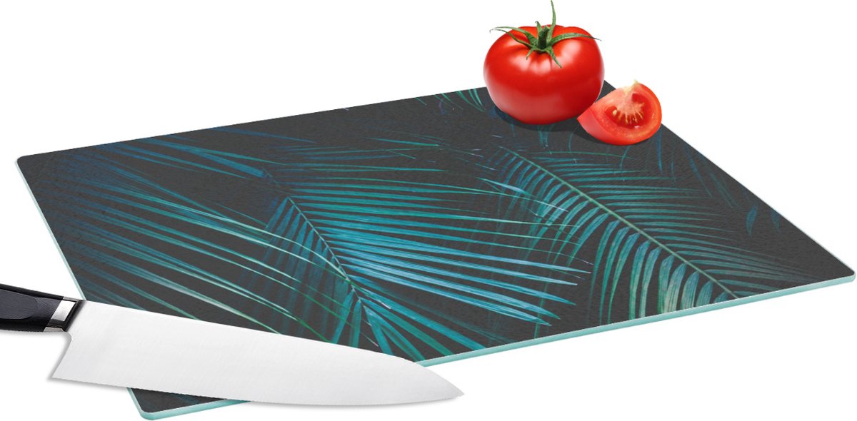 Glazen Snijplank - 39x28 - Palm - Palmboom - Tropisch - Snijplanken Glas
