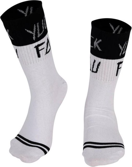 Sockston Socks - Yuck Fau Socks Black - White - Grappige Sokken - Vrolijke Sokken