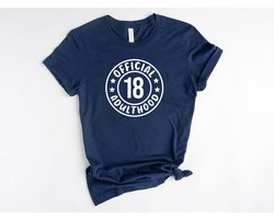 Lykke Official Adulthood | 18 Jaar | Dames - Heren - Unisex | Katoen | Navy | Maat M