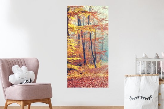 Stickers Stickers muraux - Forêt - Automne - Feuilles - 60x120 cm - Film adhésif