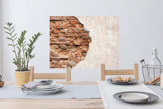 Stickers muraux - Film Plâtre - Plâtre - Mur - Brique - 80x60 cm - Film adhésif - Stickers muraux Chambre d'enfant - Papier peint autocollant