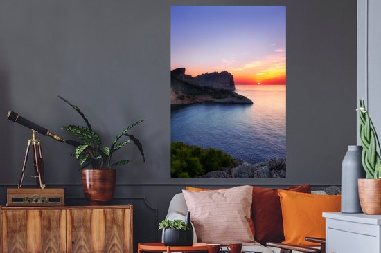 Stickers muraux - Film autocollant - Mer - Rocher - Berg - Nature - 80x120 cm - Film adhésif - Stickers muraux Chambre d'enfant - Papier peint autocollant