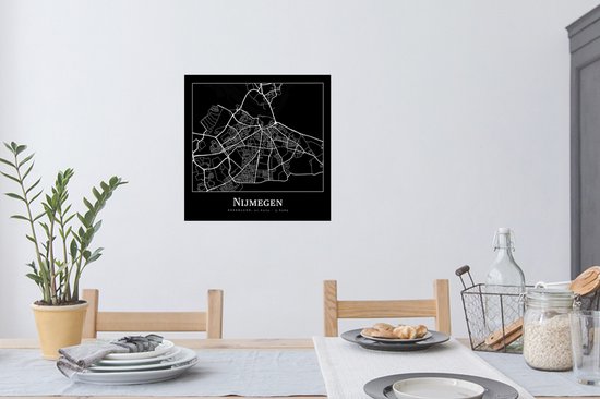 Stickers muraux - Carte - Nimègue - Plan de la ville - Carte - 80x80 cm - Feuille adhésive