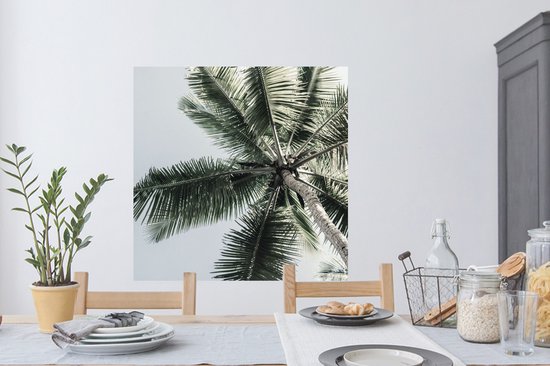 Stickers muraux - Film autocollant - Palmier - Tropical - Été - 100x100 cm - Film adhésif - Stickers muraux Chambre d'enfant - Papier peint autocollant XXL