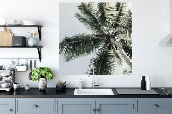 Stickers muraux - Film autocollant - Palmier - Tropical - Été - 100x100 cm - Film adhésif - Stickers muraux Chambre d'enfant - Papier peint autocollant XXL