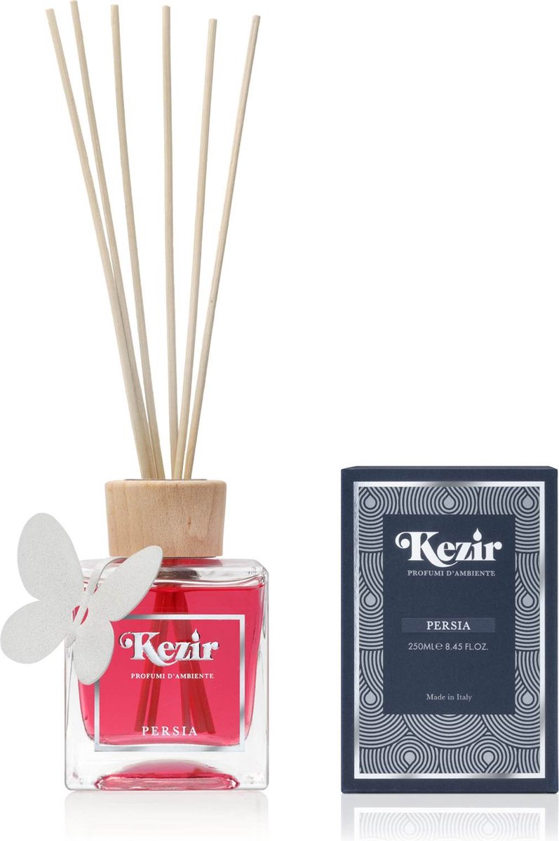 Kezir - Persia - Vlinder Decoratie - Italiaanse - natuurlijke parfum voor in huis - diffuser - 200 ml