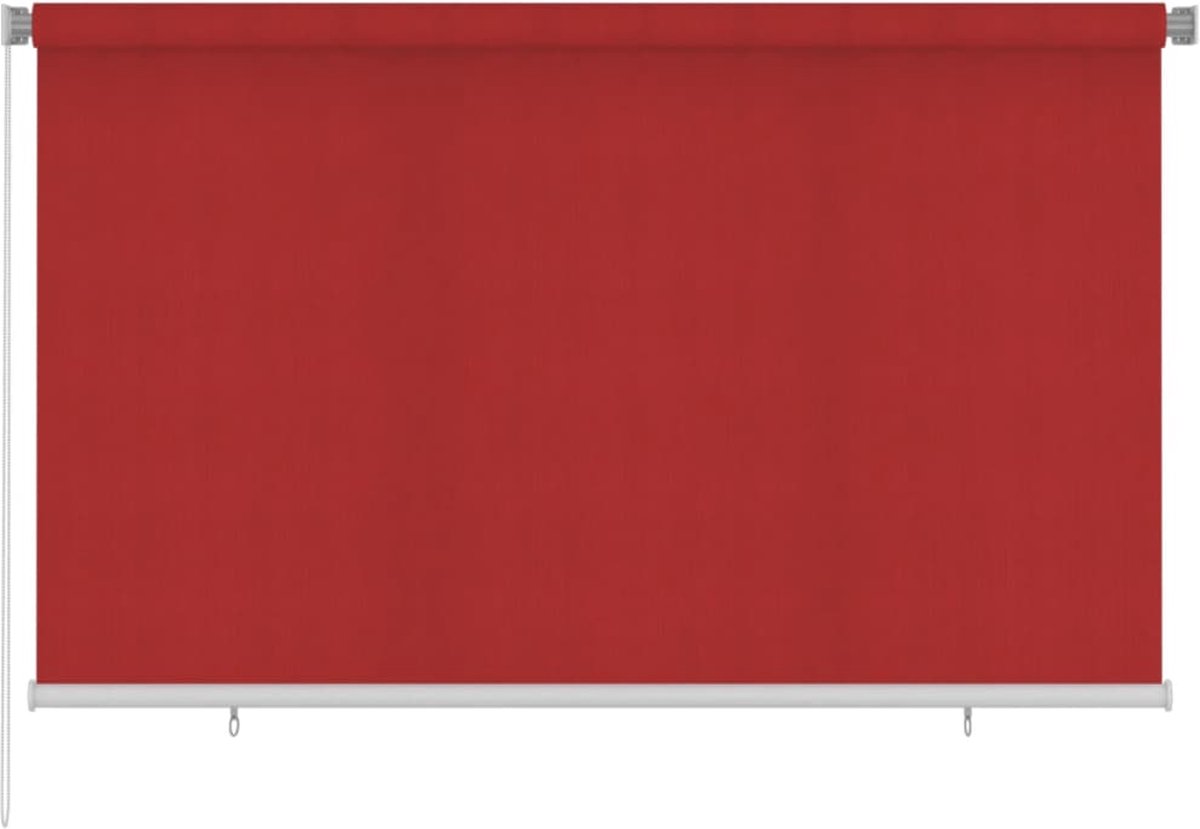 vidaXL Rolgordijn voor buiten 240x140 cm HDPE rood