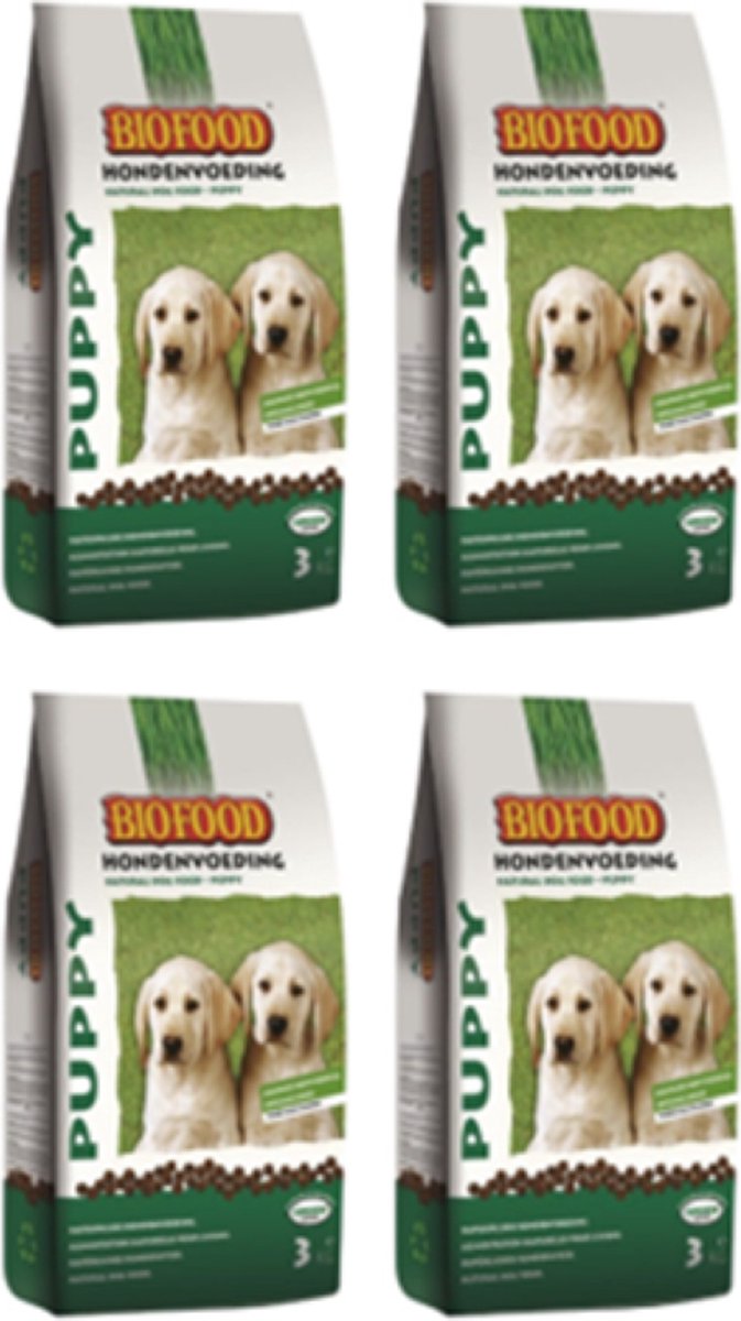 4x Biofood Puppy - Hondenvoer - 3kg