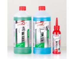 Cyclon "Voordeelpakket" Bike Cleaner 1L + Bionet Chain Cleaner 1L + Dry Weather Lube 125ml
