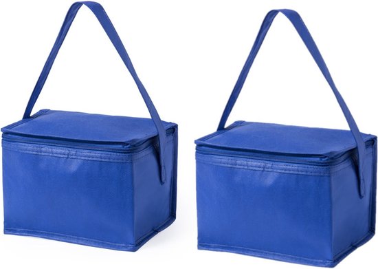 2x petits mini sacs isothermes bleus six canettes - Glacières / sacs isothermes compacts et éléments