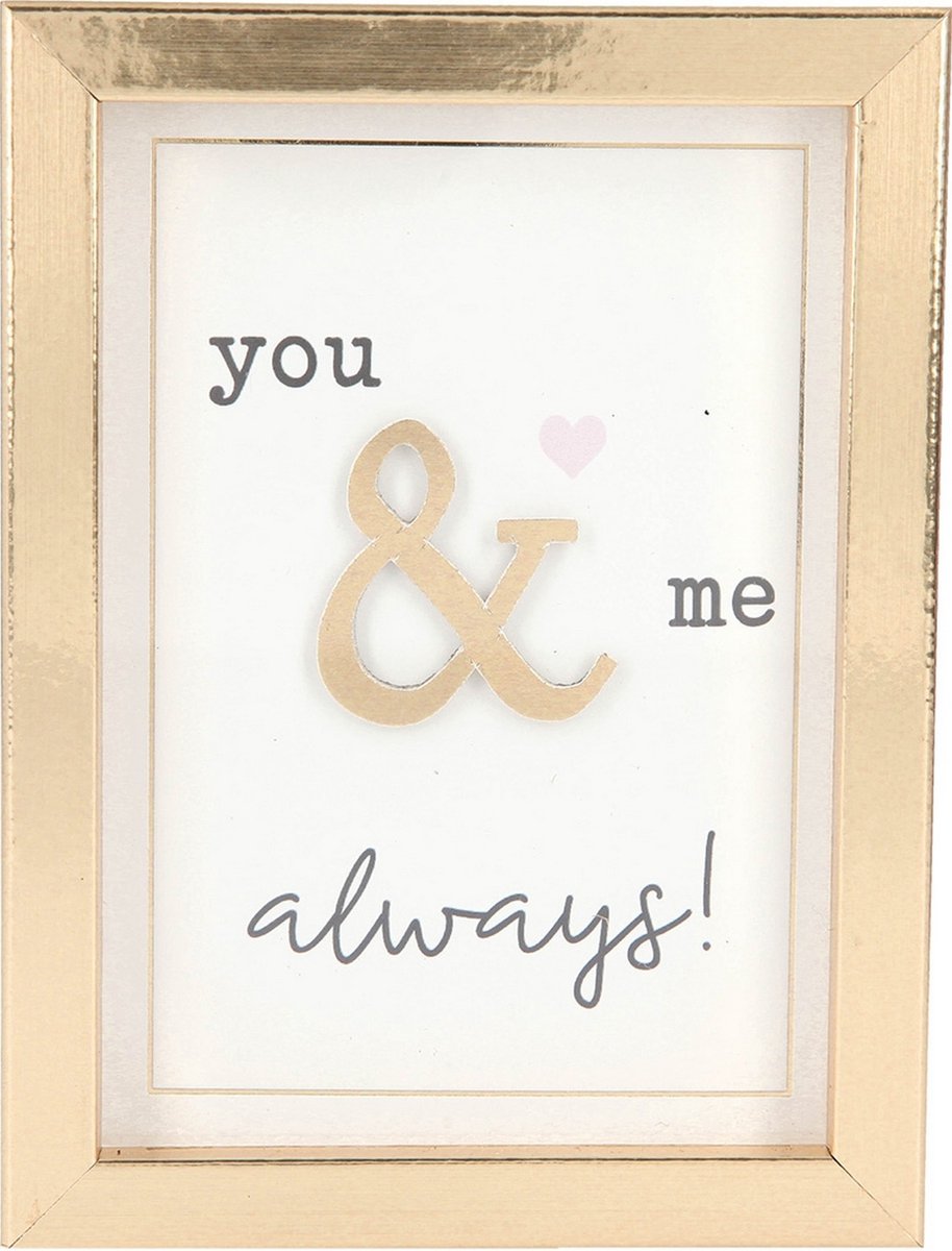 Depesche Fotolijst met compliment you & me always! wit