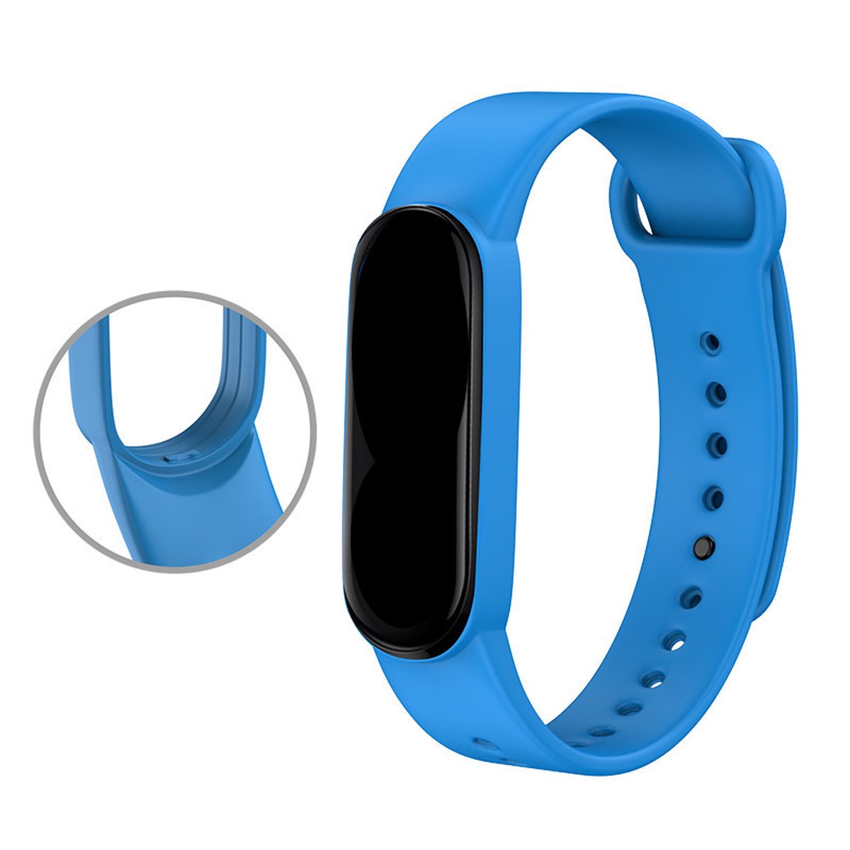 Horlogebandje geschikt voor Mi Band 5-6 - Sportarmband - Slimme Horlogeband geschikt voor Mi Band 5-6 - Blauw