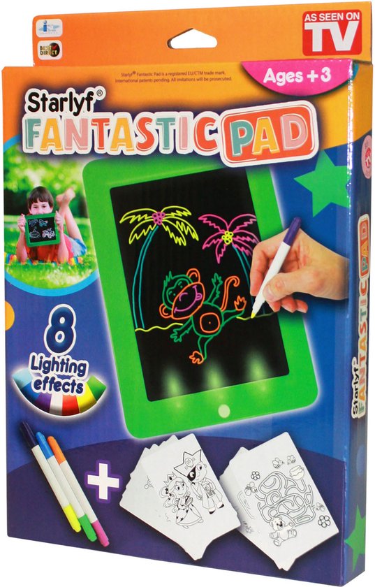 Starlyf Fantastic Pad Tekentablet - Tekenbord - Voor Kinderen -  Geheel Kindvriendelijk - Educatief