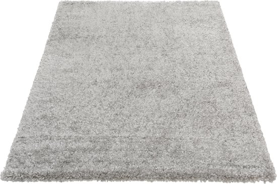 SEHRAZAT Vloerkleed, moderne shaggy tapijt, shaggy hoogpolig, grijs, 80X150
