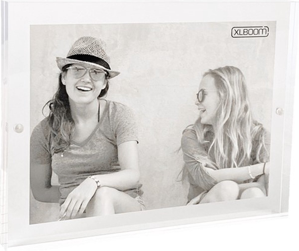 XLBoom Acrylic Magnetic Fotolijst 16x21cm Transparant - magnetische minimalistische fotolijst in acryl - design fotokader