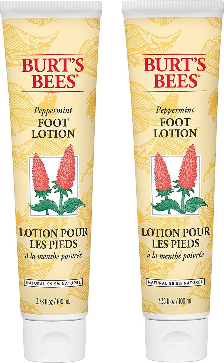 Burt's Bees - Peppermint Foot Lotion 100ml - 2 pak