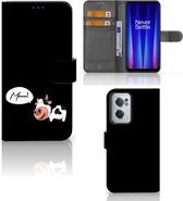 Flipcover OnePlus Nord CE 2 Telefoon Hoesje Cow Gepersonaliseerd Cadeau