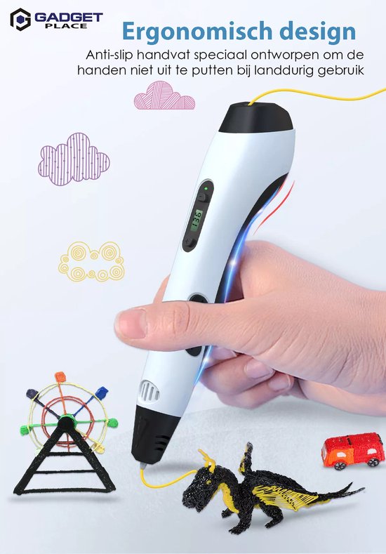 Stylo 3D intelligent pour enfants,avec écran LCD 1.75mm,qualité