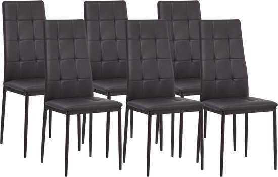 Chaises de salle à manger Albatros Rimini 2 / 4 / 6 pièces, différentes couleurs - Design italien noble, revêtement en cuir artificiel, chaise rembourrée confortable - Chaise de cuisine moderne, chaise de salle à manger ou chaise de table à manger