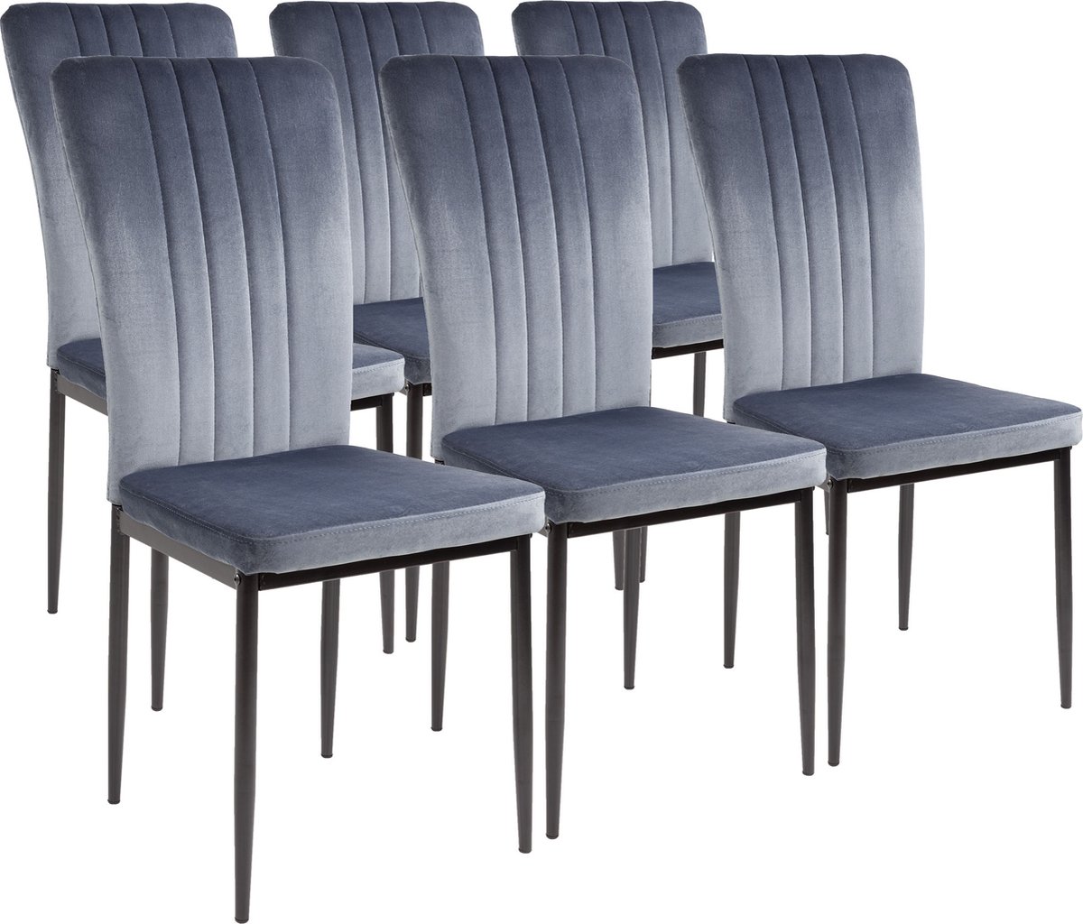 Albatros Modena eetkamerstoelen met fluwelen hoes, set van 4 of 6, diverse kleuren - Stijlvol vintage design, fluwelen hoes, SGS-goedgekeurde gestoffeerde stoel - Moderne keukenstoel, eetkamerstoel of eettafelstoel