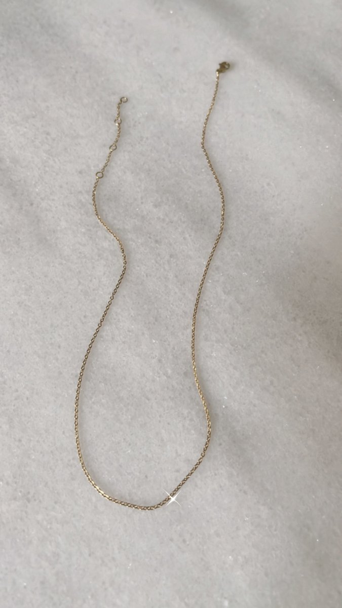Marie-Lin Jewelry - minimalistische ketting - goud - RVS