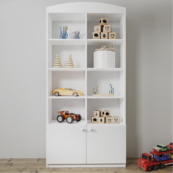 Boekenkast voor kinderen MIRUM 80,7x93,4 cm wit/grijs Boekenkast voor kinderen MIRUM 80,7x93,4 cm wit/grijs
