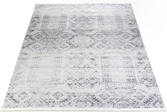 SEHRAZAT Vloerkleed, Efe tapijt, Wasbaar tapijt FELIS Vintage Grijs, 160X230