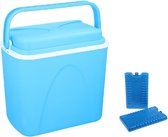 Koelbox blauw 24 liter 39 x 25 x 38 cm incl. 2 koelelementen