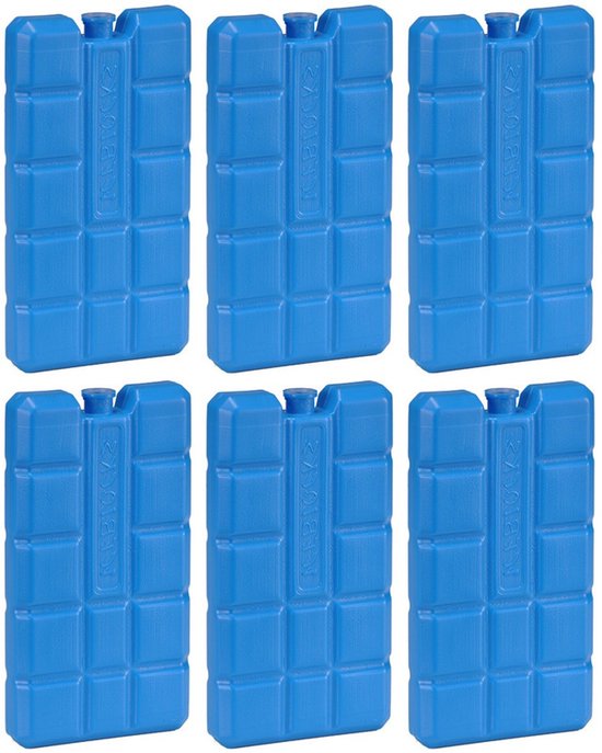 Set van 6x Blauw koelelement 400 gram 9 x 16 cm - Koelblokken/koelelementen voor koeltas/koelbox van Meubeltreffers — afbeelding 2