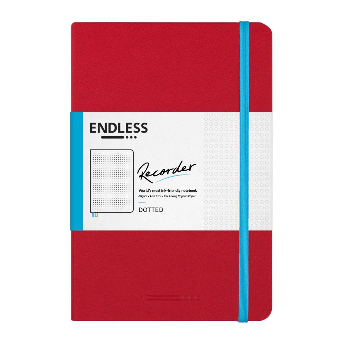 Endless Recorder Notebook Crimson Sky Regalia Paper - Dotted