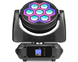 Moving head - BeamZ FUZE712 - met 7x 12W LED's en SMD LED neon effect - DMX