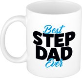 Best step dad ever cadeau beker / mok - wit - kado stiefvader / papa - verjaardag / Vaderdag