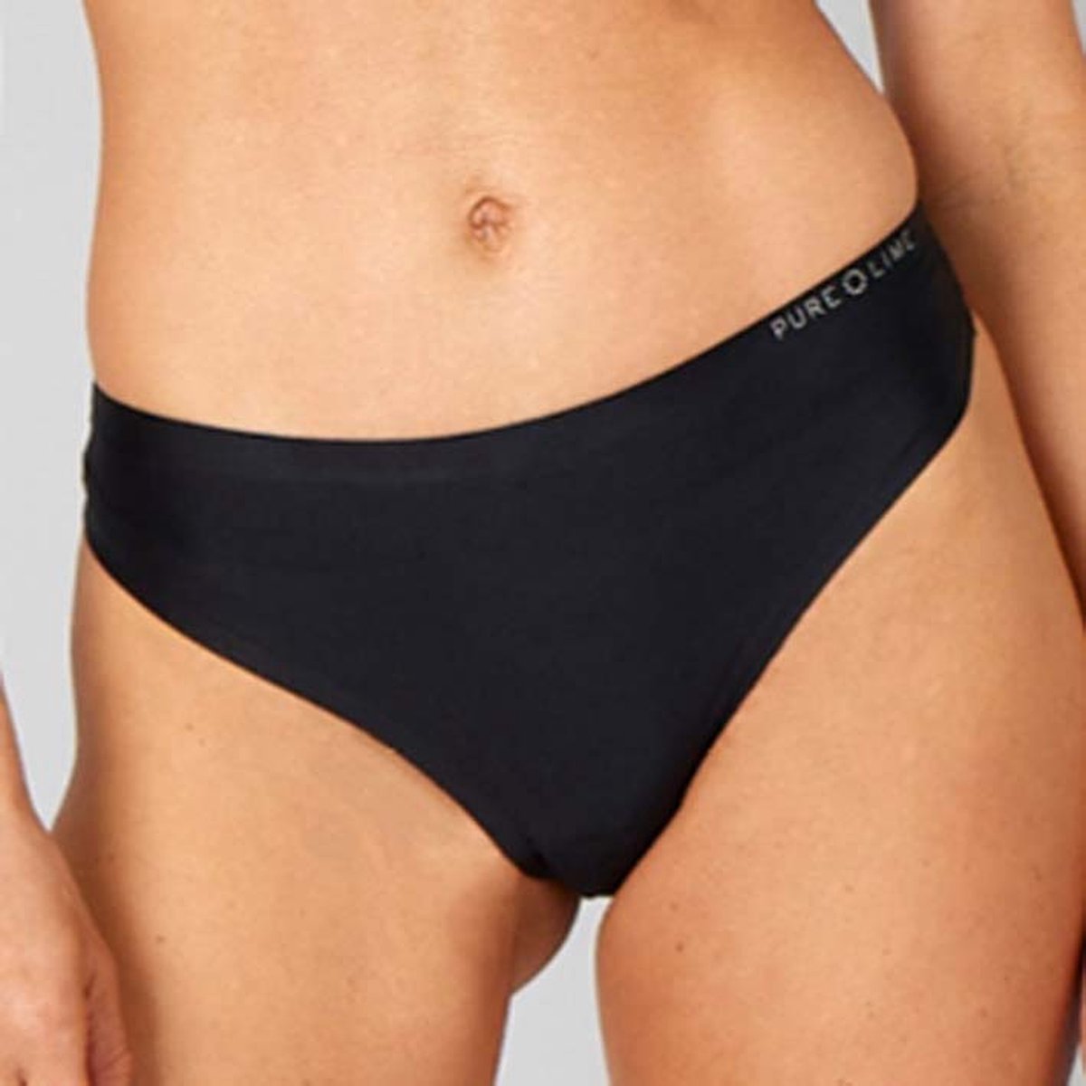 Pure Lime - String - Duo pack - Zwart  – hardloopondergoed – sportonderbroek– dames – maat XL