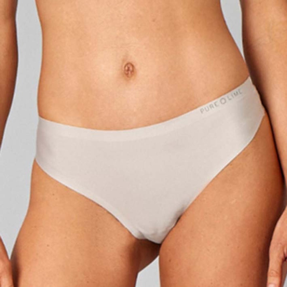 Pure Lime - String - Duo pack - Zand/Zwart  – hardloopondergoed – sportonderbroek– dames – maat XL