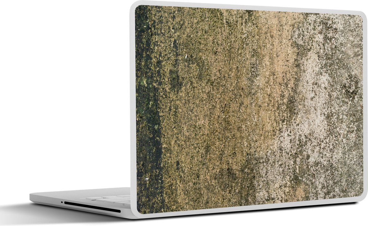 Laptop sticker - 15.6 inch - Beton print - Bruin - Vintage - 36x27,5cm - Laptopstickers - Laptop skin - Cover